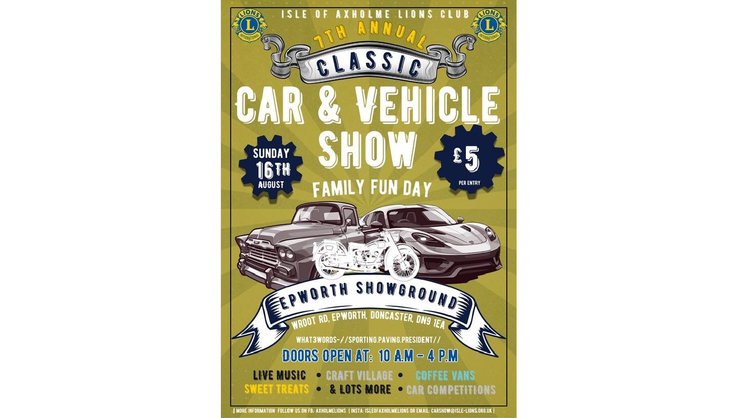 ISLE OF AXHOLME LIONS CLASSIC CAR AND VEHICLE SHOW