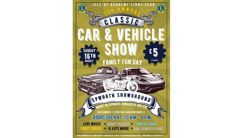 ISLE OF AXHOLME LIONS CLASSIC CAR AND VEHICLE SHOW